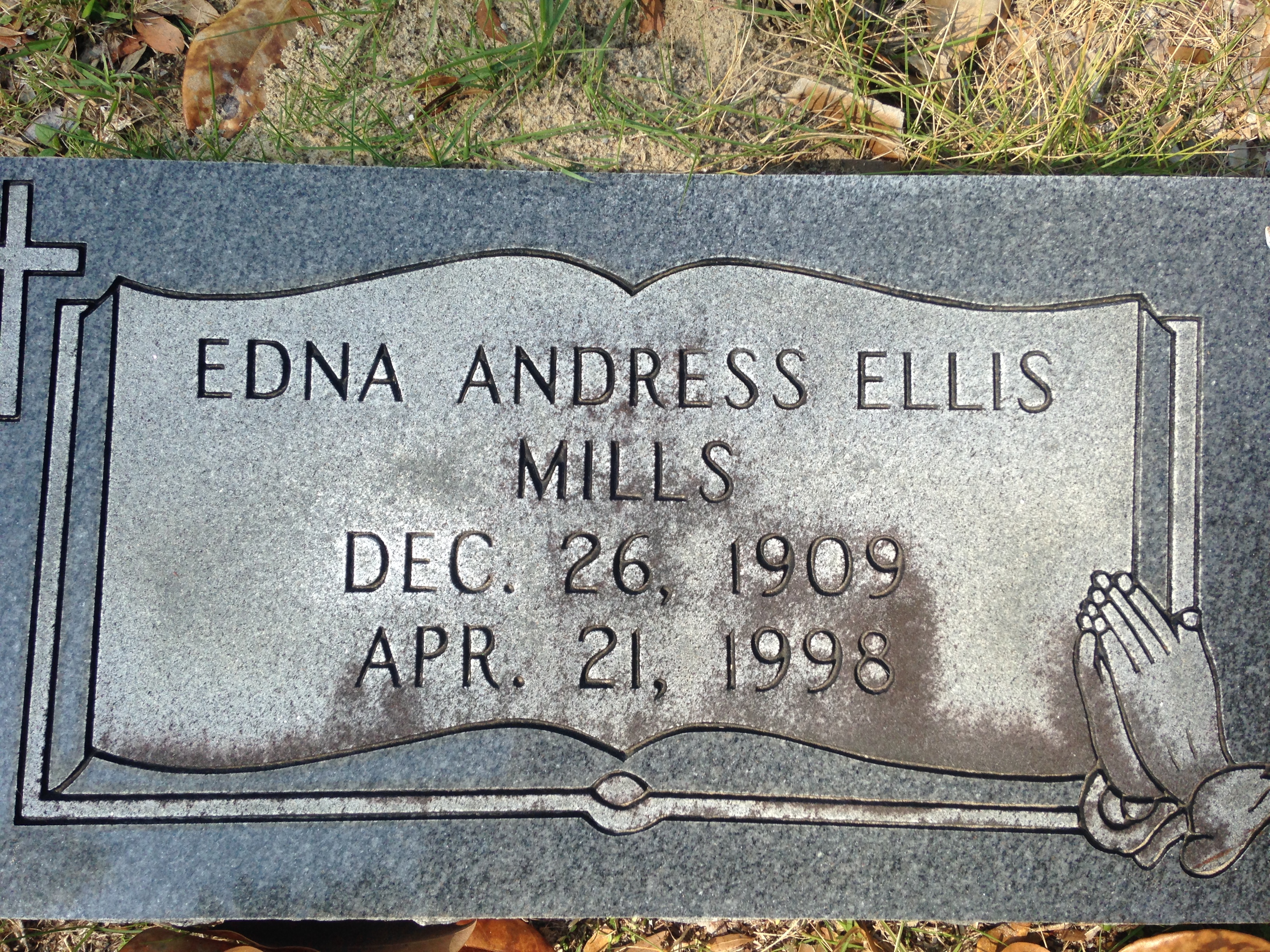 Edna L. Andress Ellis Mills